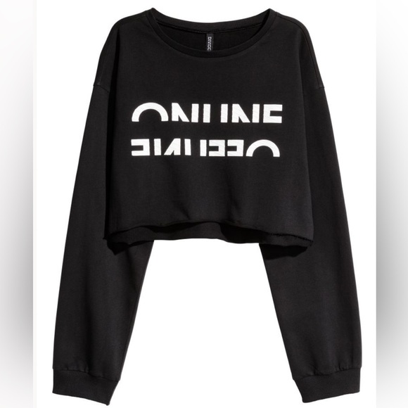 Short Cropped Sweatshirt in Size L from H&M - Picture 1 of 1